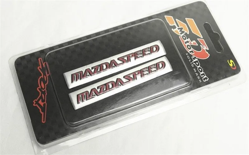 2 шт. Алюминий Авто MazdaSpeed сплав Стикеры значок кузова эмблемы для багажника