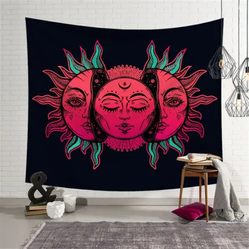 New Sun and Moon Boho Tapestry Hippie Wall Hanging Bedspread Throw Cover Home Decor | Дом и сад