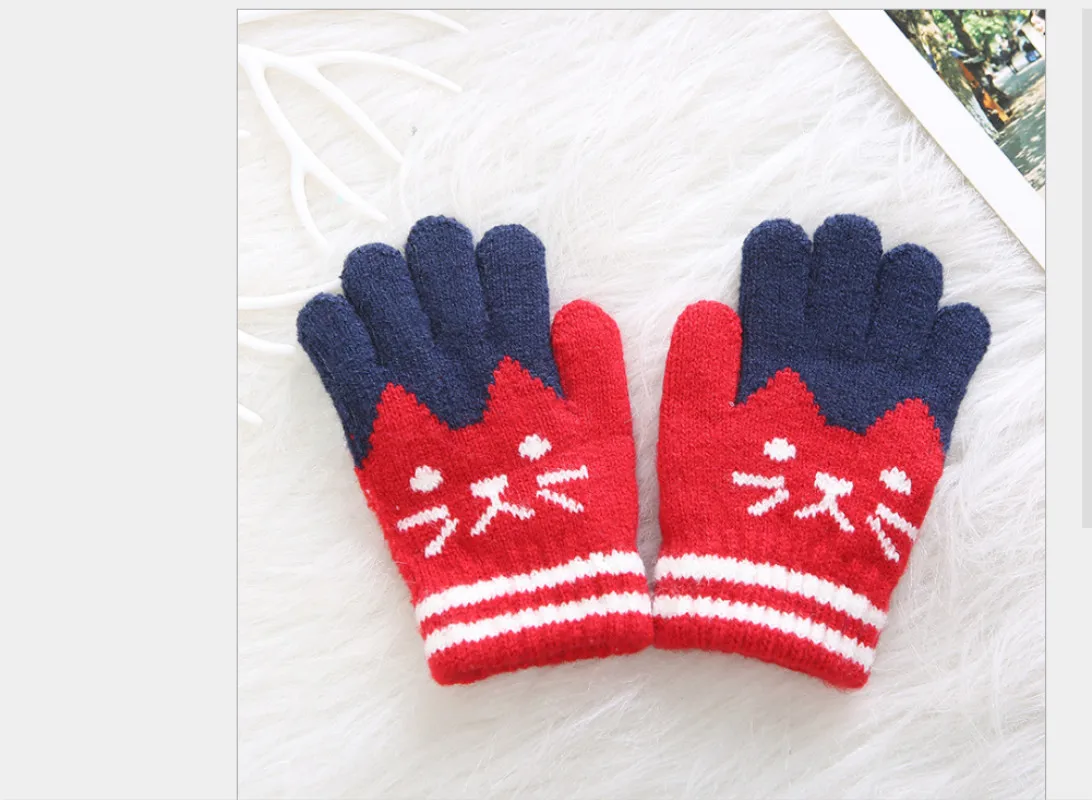 New Child Kids Baby Girls Boys Gloves Toddler Knitted Winter Warm Thick Magic Mittens | Мать и ребенок