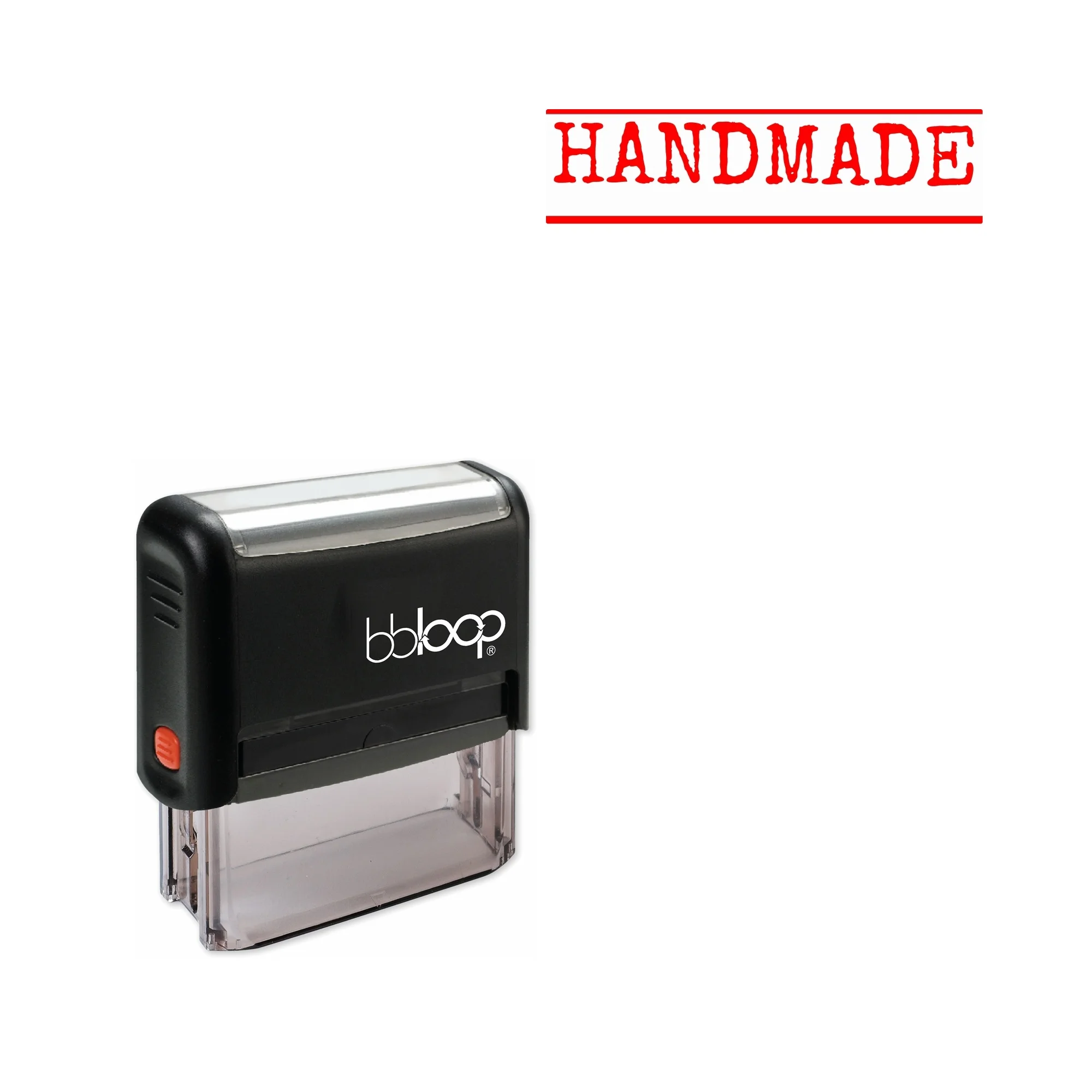

Bbloop 'HANDMADE' Self-Inking Office Stamp, Rectangular Typewriter Style