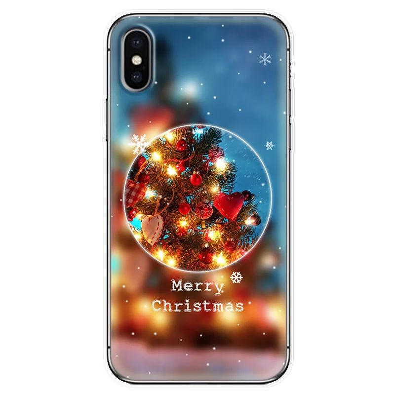 Мягкий чехол для телефона Рождественская серия iphone 6 plus 7 8 Plus X XR XS Max Силиконовый