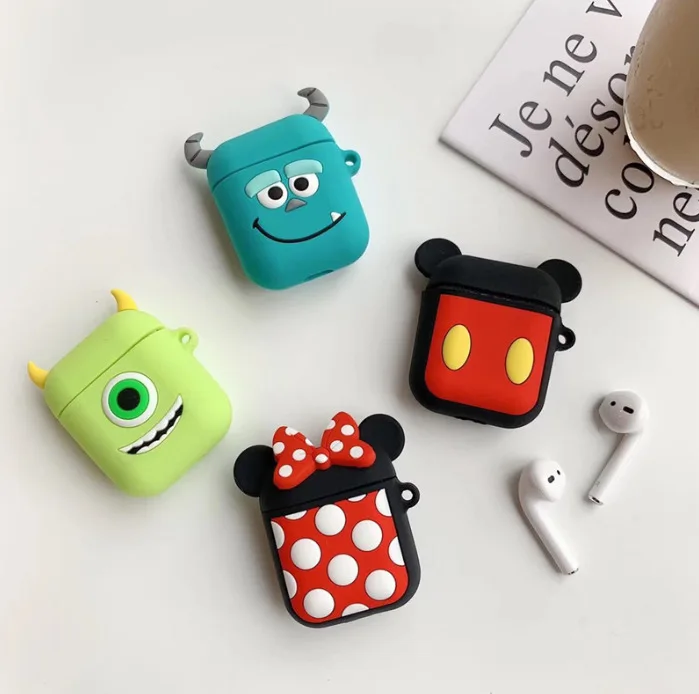 Мультфильм большие глаза беспроводные наушники крышка для Apple AirPods аксессуары