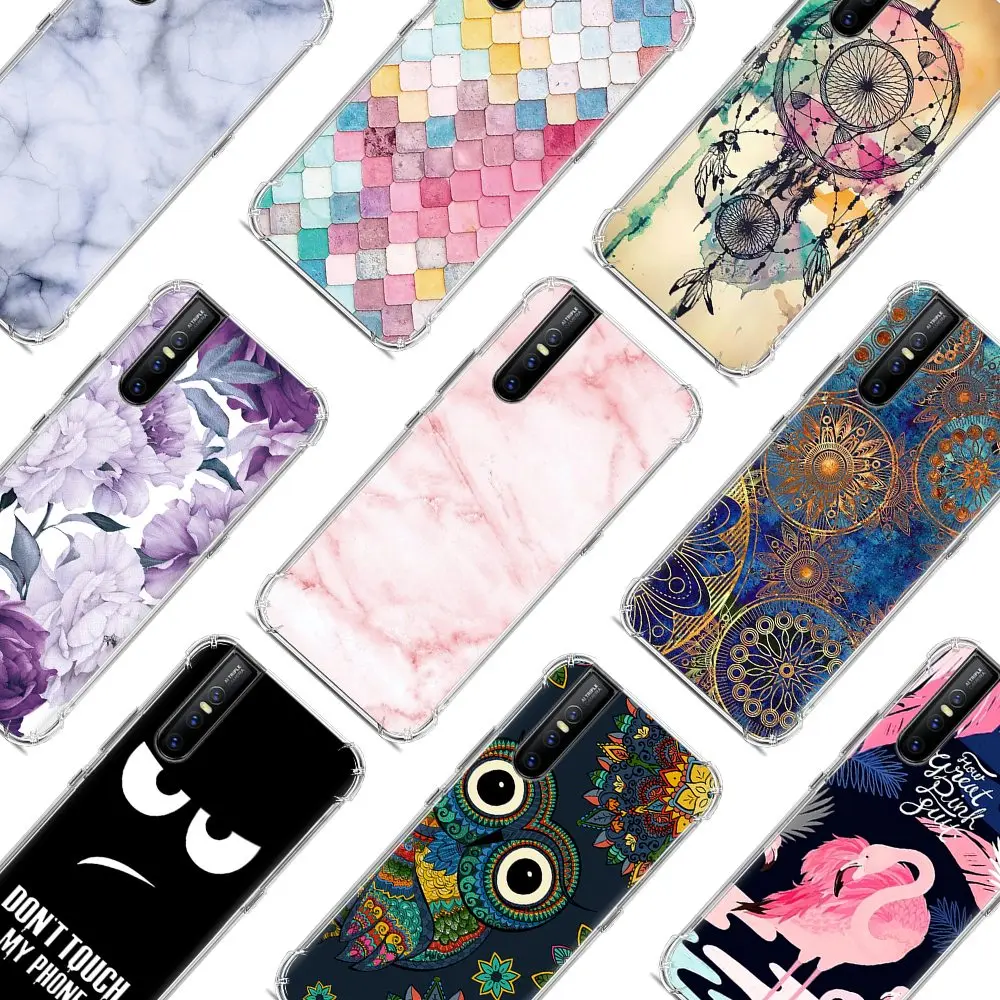 Stylish Painted Anti-falling Phone Case For Vivo V15 Pro / S1 6.39 Inch With Airbag Back Cover |