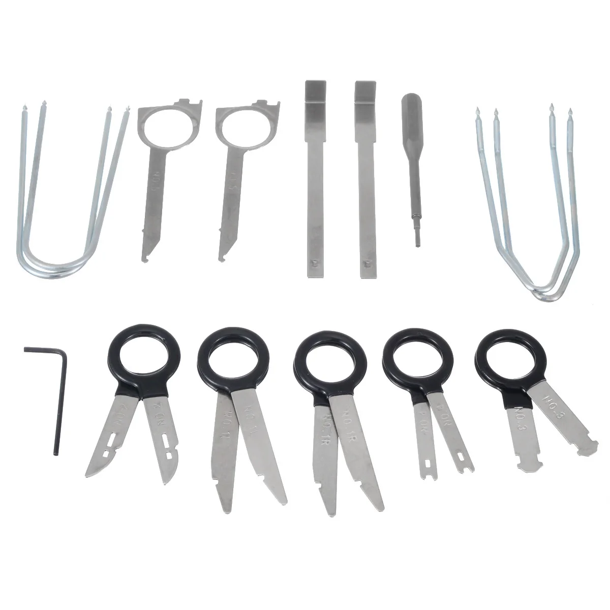 

Mayitr 20pcs/set Professional Car Radio Removal Key Tool Kit Audio Tools Keys Stereo CD Repair Hand Tools Set Car Accessories