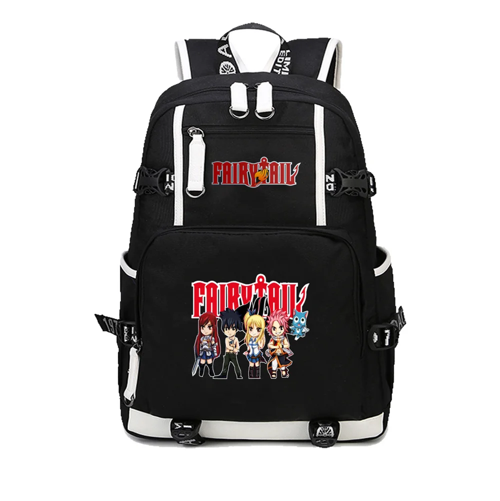 

Japan anime Fairy Tail Printing Women Backpack student School Bags for Teenagers Boys Girls Cartoon Travel Canvas Bag Mochila Ru