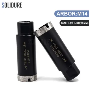 Внутренняя оправка M14 35 мм, мокрый Алмазный сердечник для мокрого сверления гранитной и мраморной плитки