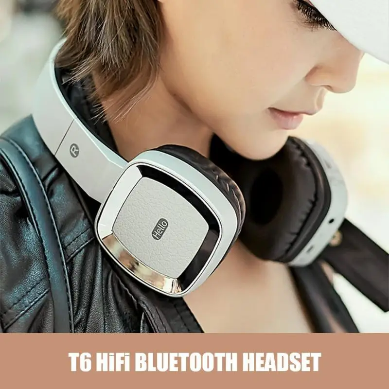 T6 беспроводные Bluetooth V4.1 наушники стерео HIFI Спортивная гарнитура с микрофоном