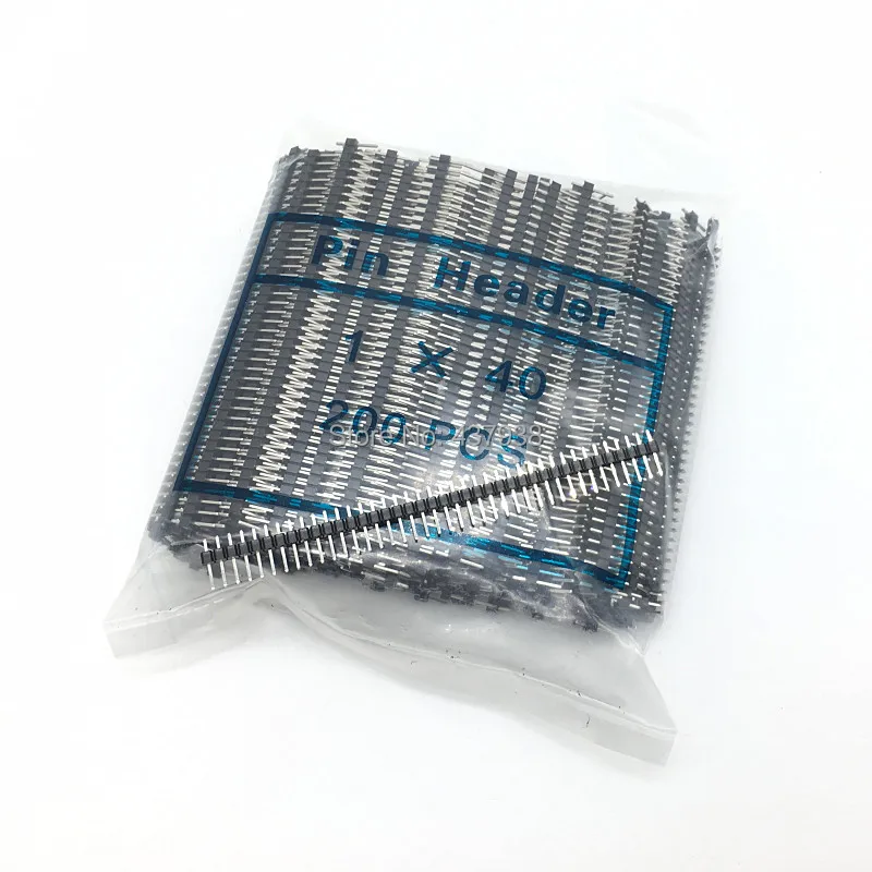 200 шт. 40 Pin 1x40Pin 2 54 мм Однорядный наружный штырьковый коннектор для печатной платы