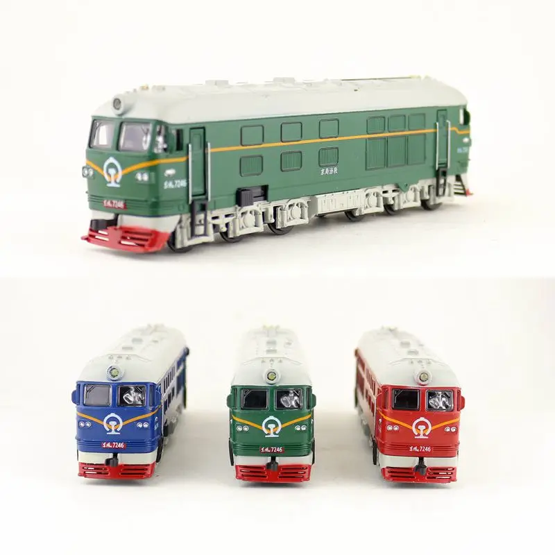 Free Shipping/Diecast Toy Model/1:87 Classical Locomotive Train/Pull Back/Sound &amp Light Car/Educational Collection/Gift/Kid | Игрушки и