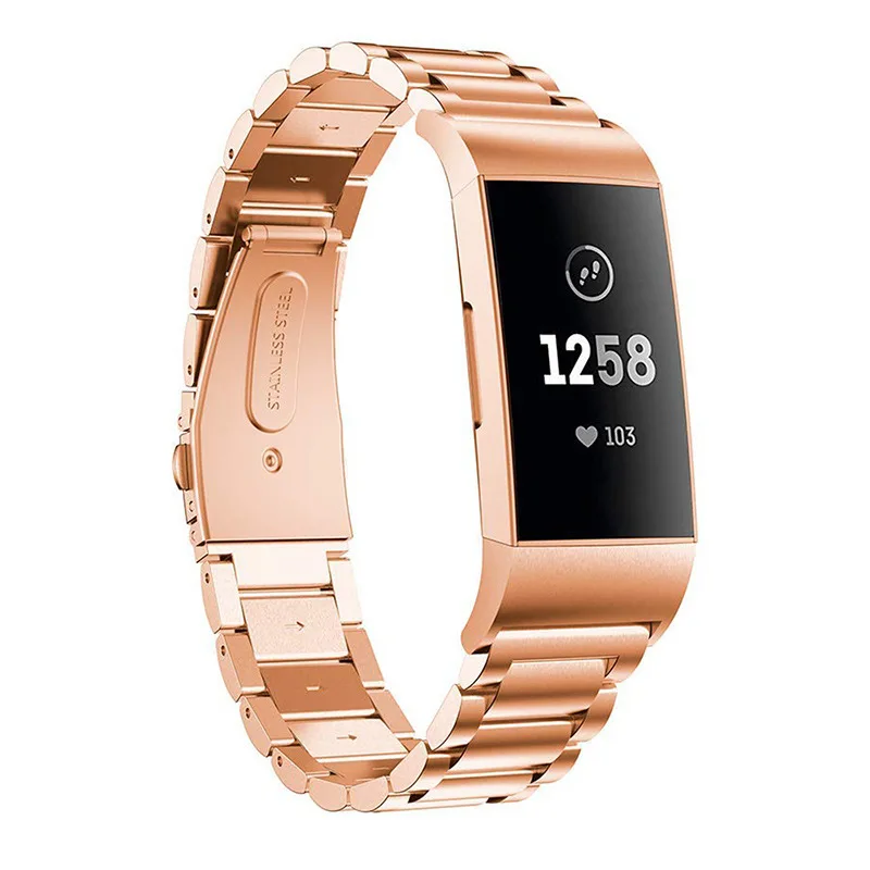 Металлический ремешок Duszake для Fitbit Charge 3 металлический с