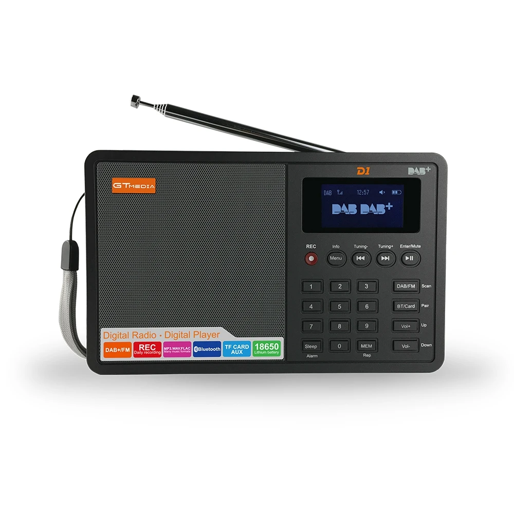 GTMEDIA D1 DAB + Radio Stero для Великобритании ЕС с Bluetooth встроенным