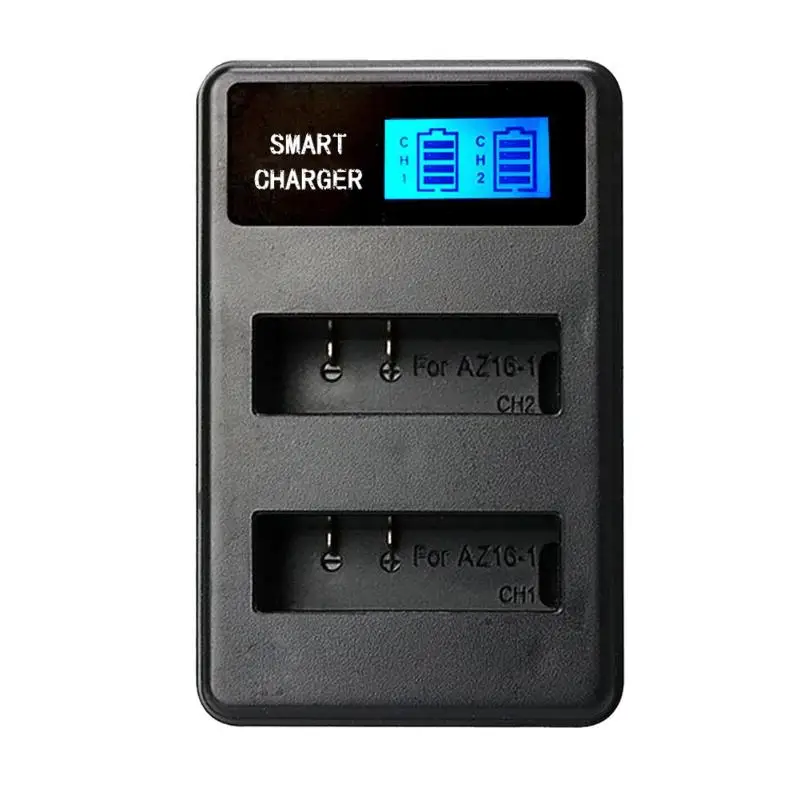 AZ16-1 ЖК-дисплей двойной USB зарядное устройство для Xiaomi Yi экшн-камера зарядка