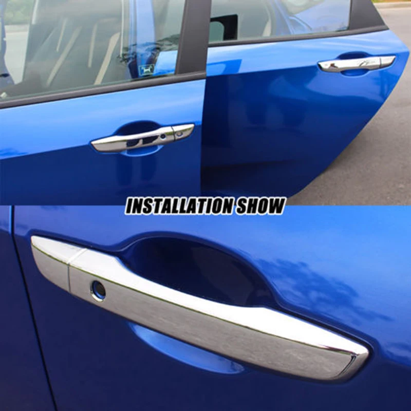 Крышка дверной ручки для HONDA Civic 2016 2017 & Smart Key Hole Keyless хромированный набор|Внешние
