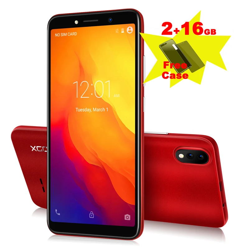 XGODY Новый 3G смартфон Android 8 1 5 дюймов 18:9 полный экран MTK6580 четырехъядерный 2 Гб ОЗУ 16