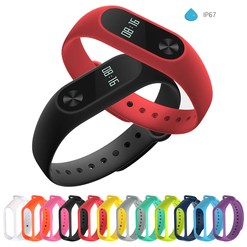 Цветной силиконовый сменный ремешок для Xiaomi mi band 3 2 Браслет Mi band3 Band2 Miband |