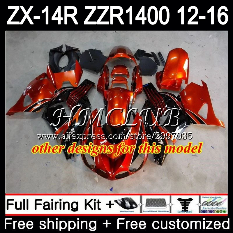Комплект обтекателей для KAWASAKI NINJA ZX 14R ZZR 1400 ZX14R 12 13 14 15 16 73HC.0 ZZR1400 2012 2013 2014 2015 2016