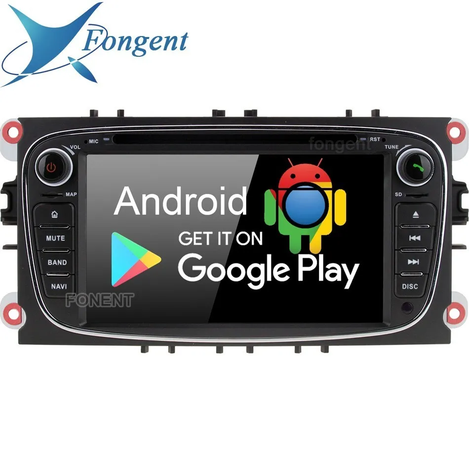 Android 9 0 автомобилей 2 Din DVD плеер GPS Радио RDS для Ford Mondeo Фокус C MAX Galaxy Tourneo Transit S max Kuga