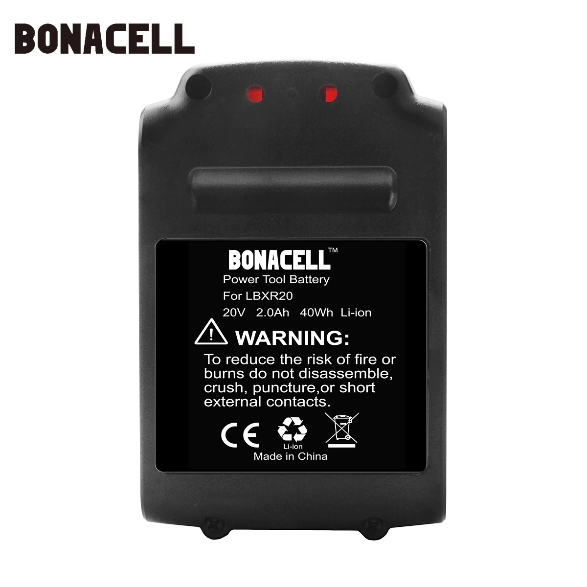 Bonacell 18 V/20 V 2000 мА/ч, литий-ионный аккумулятор Перезаряжаемые Батарея Мощность инструмент Замена Батарея для BLACK&DECKER LB20 LBX20 LBXR20 L30