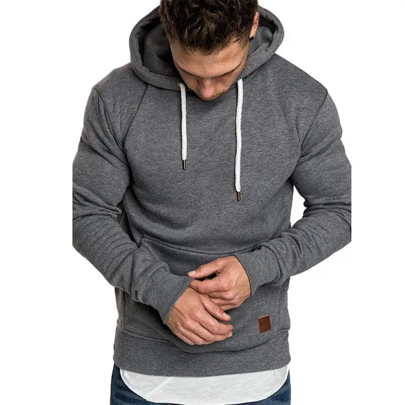 Mens Solid Color Outdoor Fitness Hoodie Sweatshirt Hooded Zipper Jumper Top Casual | Мужская одежда