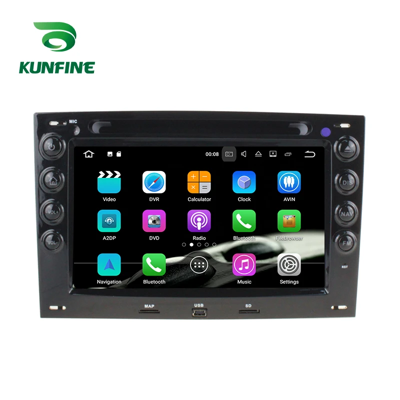 Android 9 0 Core PX6 A72 Ram 4G Rom 64G Автомобильный DVD GPS мультимедийный плеер стерео для Renault Megane
