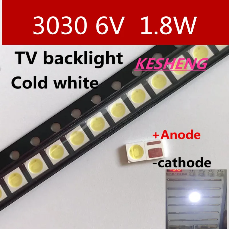 EVERLIGHT светодиодный фонарь высокой мощности Светодиодный 1 8 Вт 3030 6 в холодный