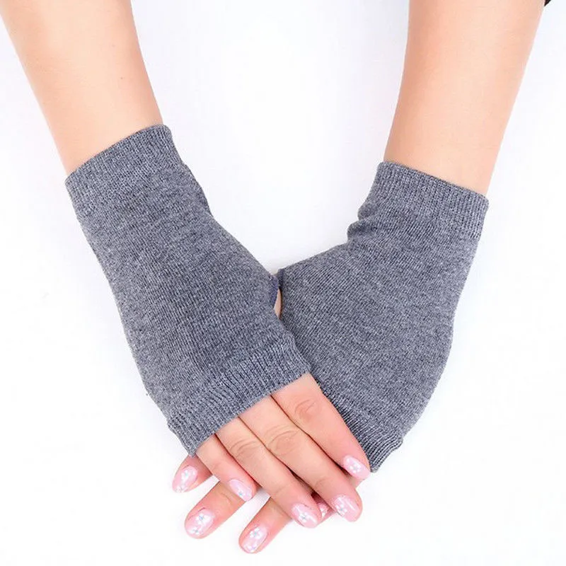 

Solid Fashion Stretchy Warmer Fingerless Wrist Gloves Women Winter Soft Mittens Glove Hot Sale Women Accessories