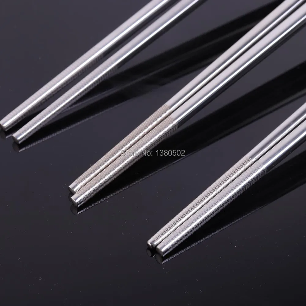 6Pairs /lot 304 Stainless Steel personality Non-Slip Reusable Portable Metal Chopstick for Food | Дом и сад