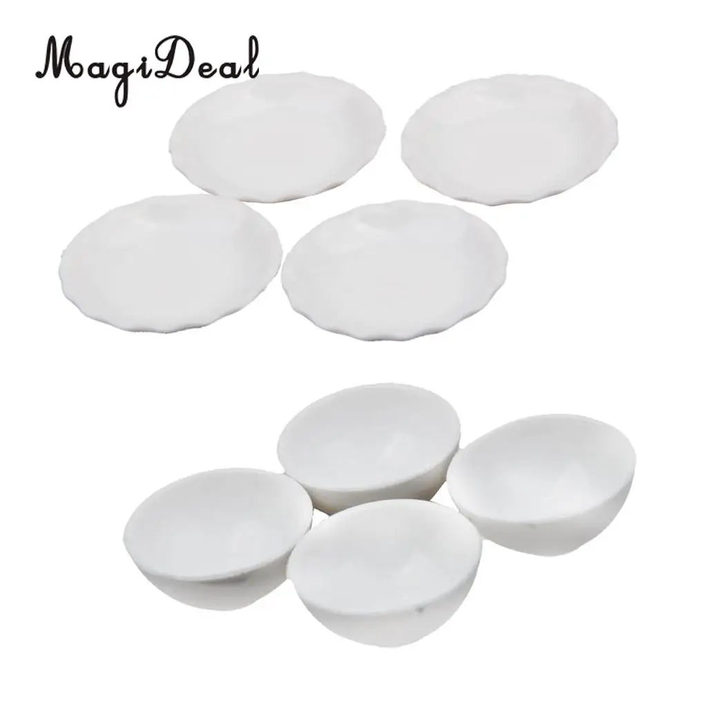 1/12 весы кукольный домик миниатюра белые керамические тарелки Посуда Тарелка