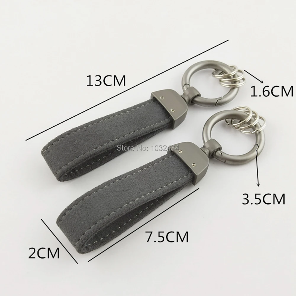 

300 pcs /lot Leather Key chain Keys Chains Strap for Car Key Office Alloy Key Ring Men Woman Key chain