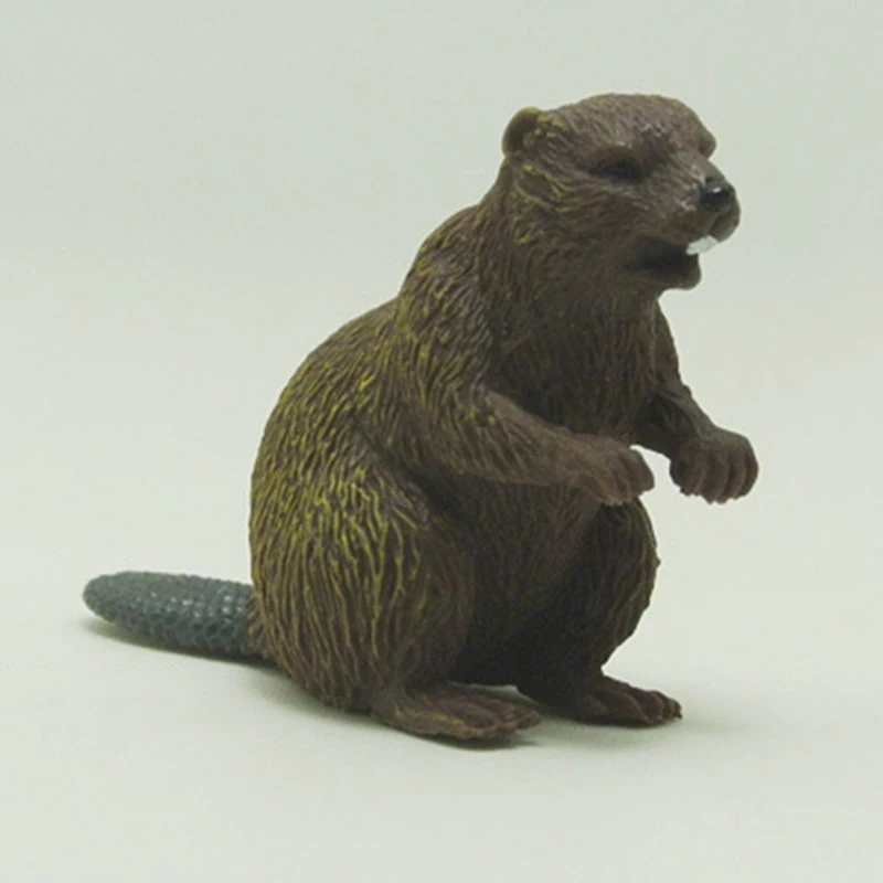 Имитация бобра диких животных модель фигурка игрушка коллекционный детский
