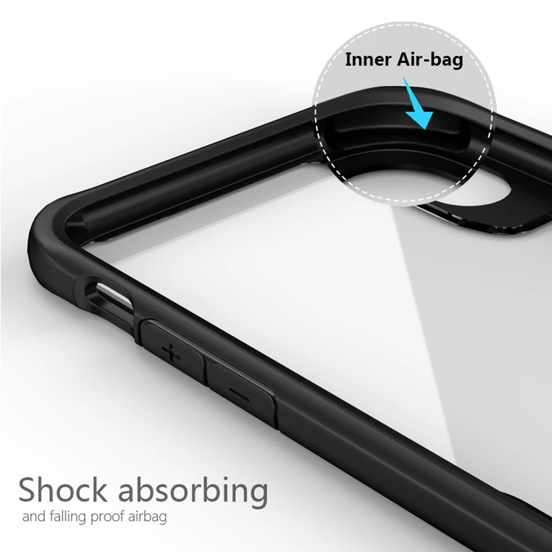 Clear Shockproof Armor Case For iPhone XS Max XR 8 7 6 6S Plus 5 5S SE Transparent Cover Luxury Silicone + Acrylic Phone Cases | Мобильные