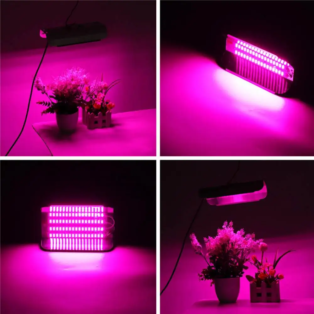 

50W 100W LED Phyto Flood Lights with EU Plug Full Spectrum High Power LED Grow Light Hydroponic seeding 220V IP65 Waterproof