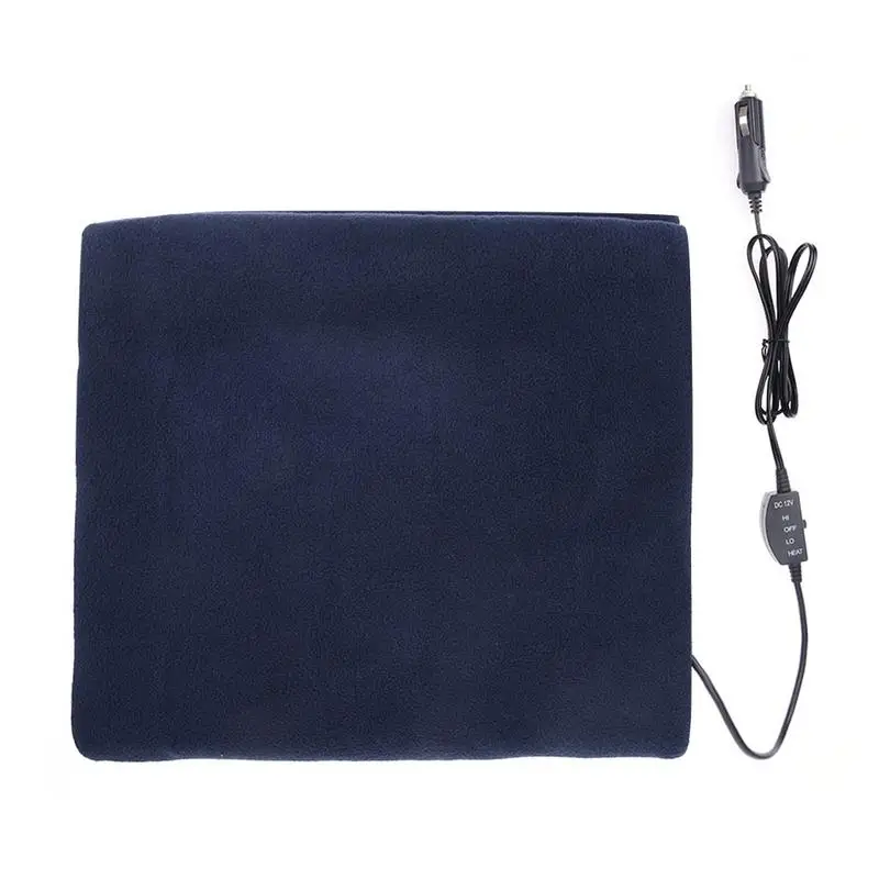 

12V Car Winter Hot Navy Blue Polar Fleece Constant Temperature Heating Blanket Car Electric Blanket Cover Pad Mat 3 Model