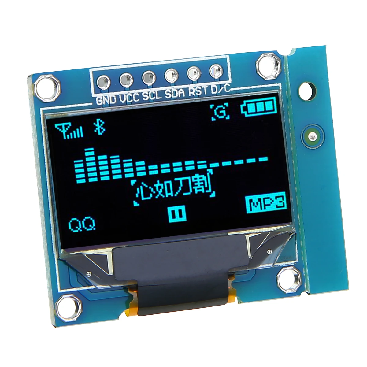 Одна шт. 0,96-дюймовый 128х64 OLED-дисплейный модуль 4 контакта I2C IIC Serial LCD LED SSD SSD1306 Электротехнические компоненты Включен.