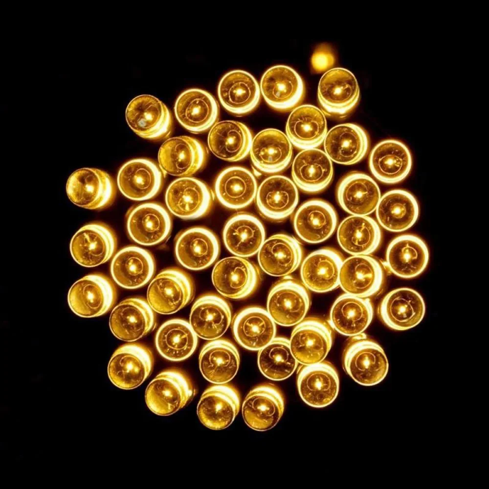 50 светодио дный led батарея/Солнечная Фея гирлянды открытый Свадьба Рождество
