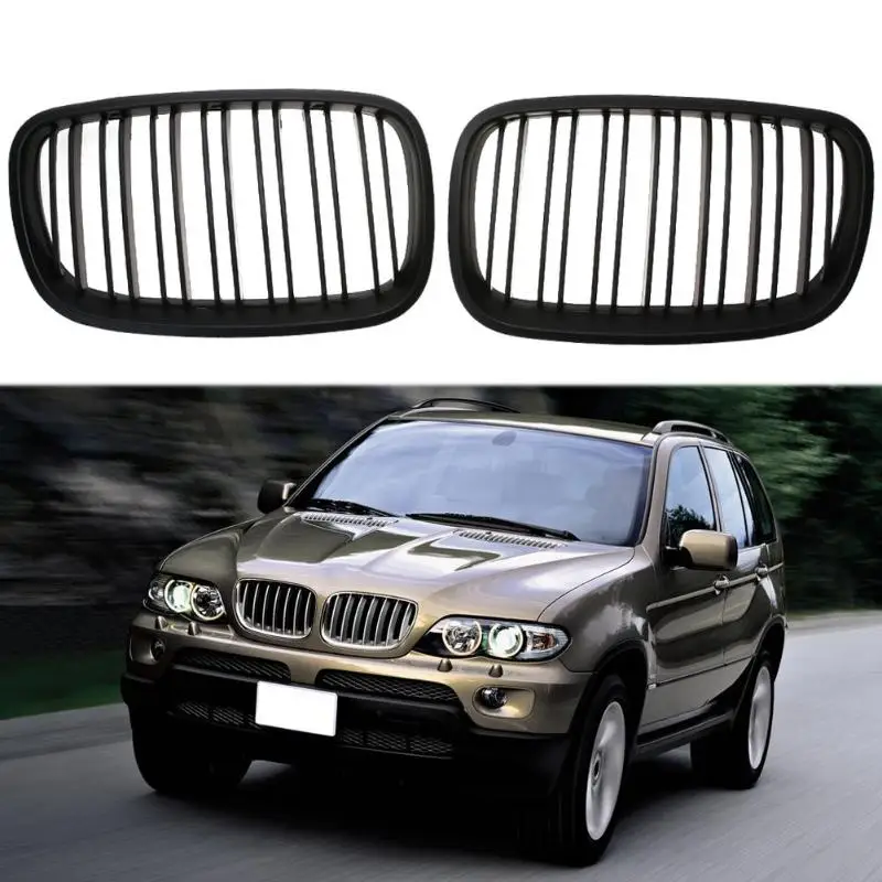 1 пара автомобилей ABS Черная передняя ножная решетка гоночные грили для BMW X5 X5M X6 X6M
