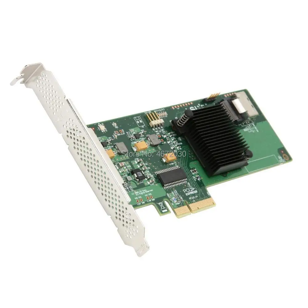 Новый Broadcom Avago LSI 9211-4i 4-портовый 6 ГБ/сек. SAS + SATA pci-e x4 внутренний Одноместный RAID Хост