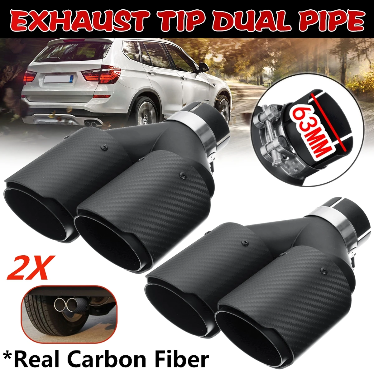 Универсальный глушитель выхлопных газов из нержавеющей стали синяя круглая