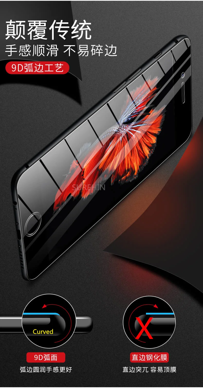 SUREHIN Красивая защита для экрана apple iPhone X XS Max XR закаленное стекло 2.5D изогнутое