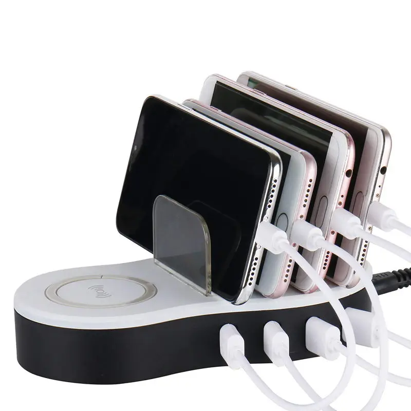 Смарт четыре порта USB + беспроводная зарядная станция руководство пользователя