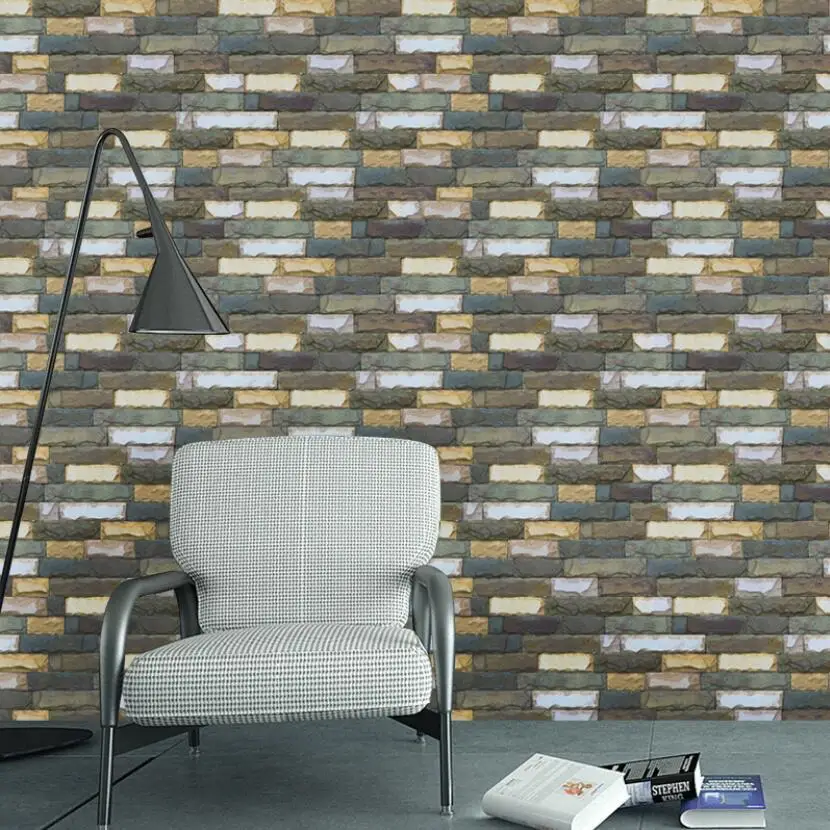 

Modern Fashion 3d Brick Pvc Wallpaper Self Adhesive Bedroom Wallpapers Roll Diy Living Room Kitchen Mural Bricks Wall Paperez096