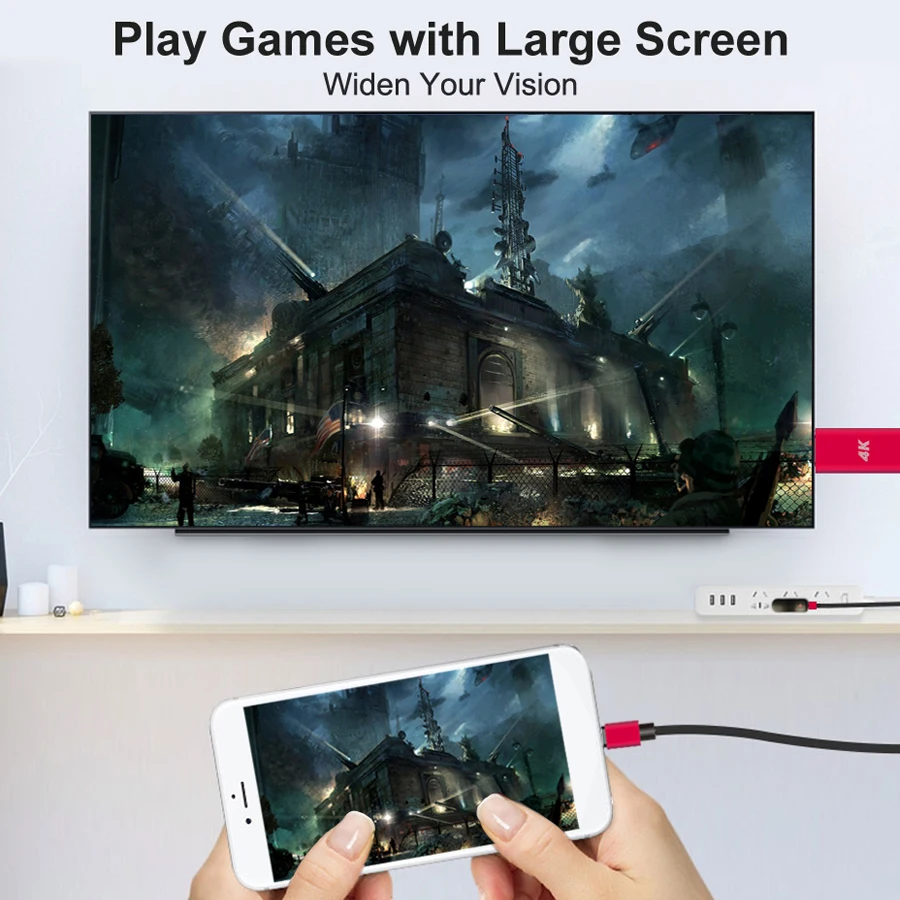 USB C к HDMI кабель конвертер 4K Type Tipo для Samsung Galaxy S8 S9 Huawei Mate 10 Lumia 950XL|Кабели HDMI| |