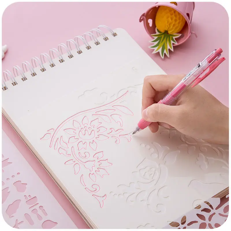 2 шт пластиковая кружевная линейка трафарет шаблоны выдалбливают Цветок Рисунок