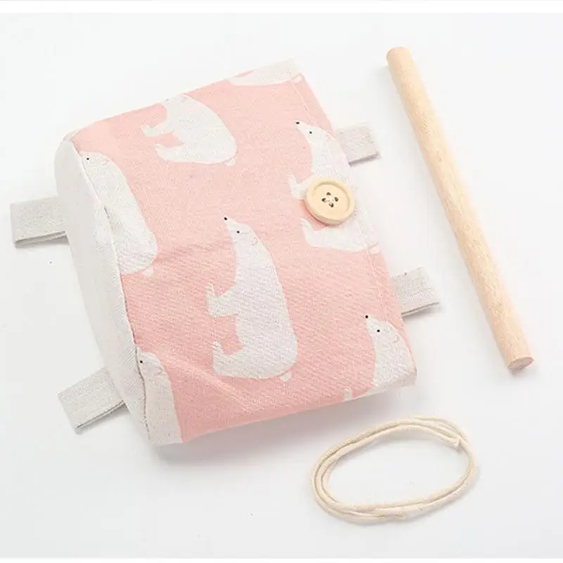 Хлопковый льняной настенный подвесной органайзер карманный мультяшный Кот