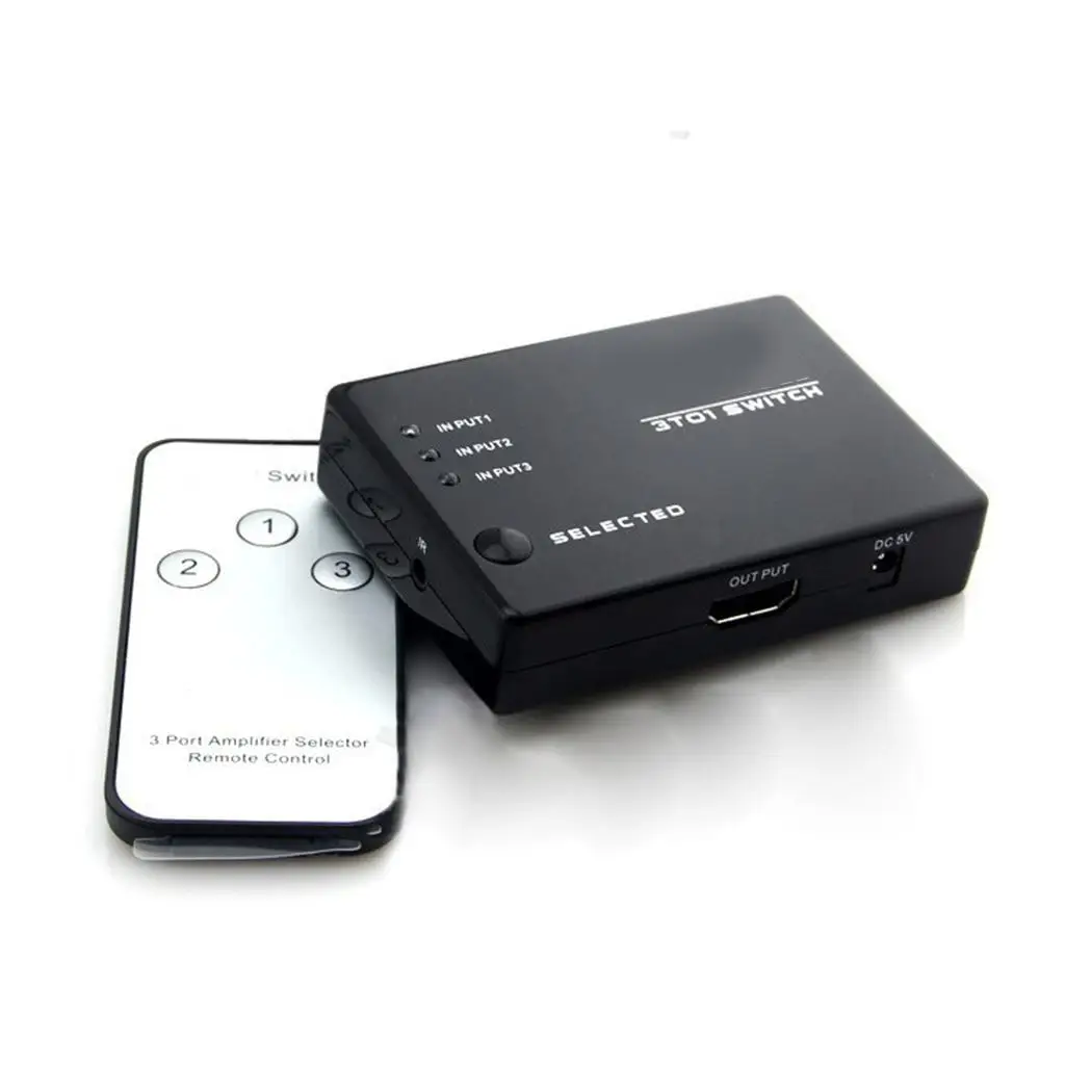 HD мультимедиа usb-концентратор переключатель коммутатор ИК-пульт дистанционного