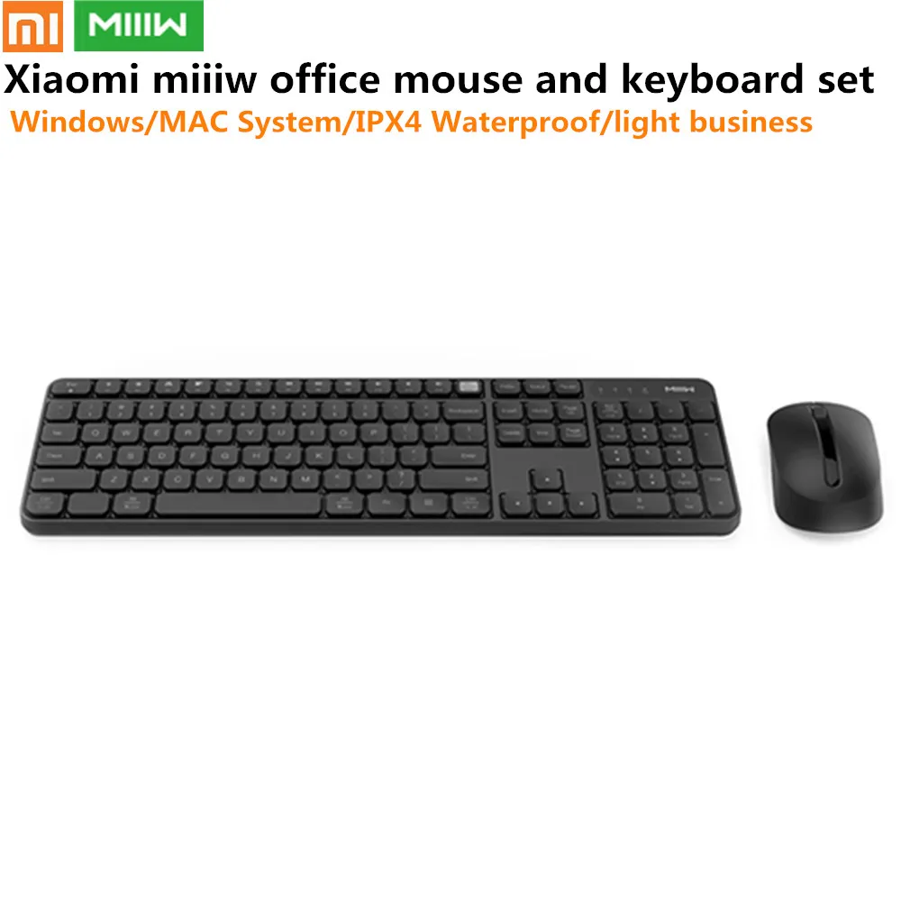 Xiaomi MIIIW Беспроводной Офисная Клавиатура и мышь комплект Windows/Mac Системы нажатием