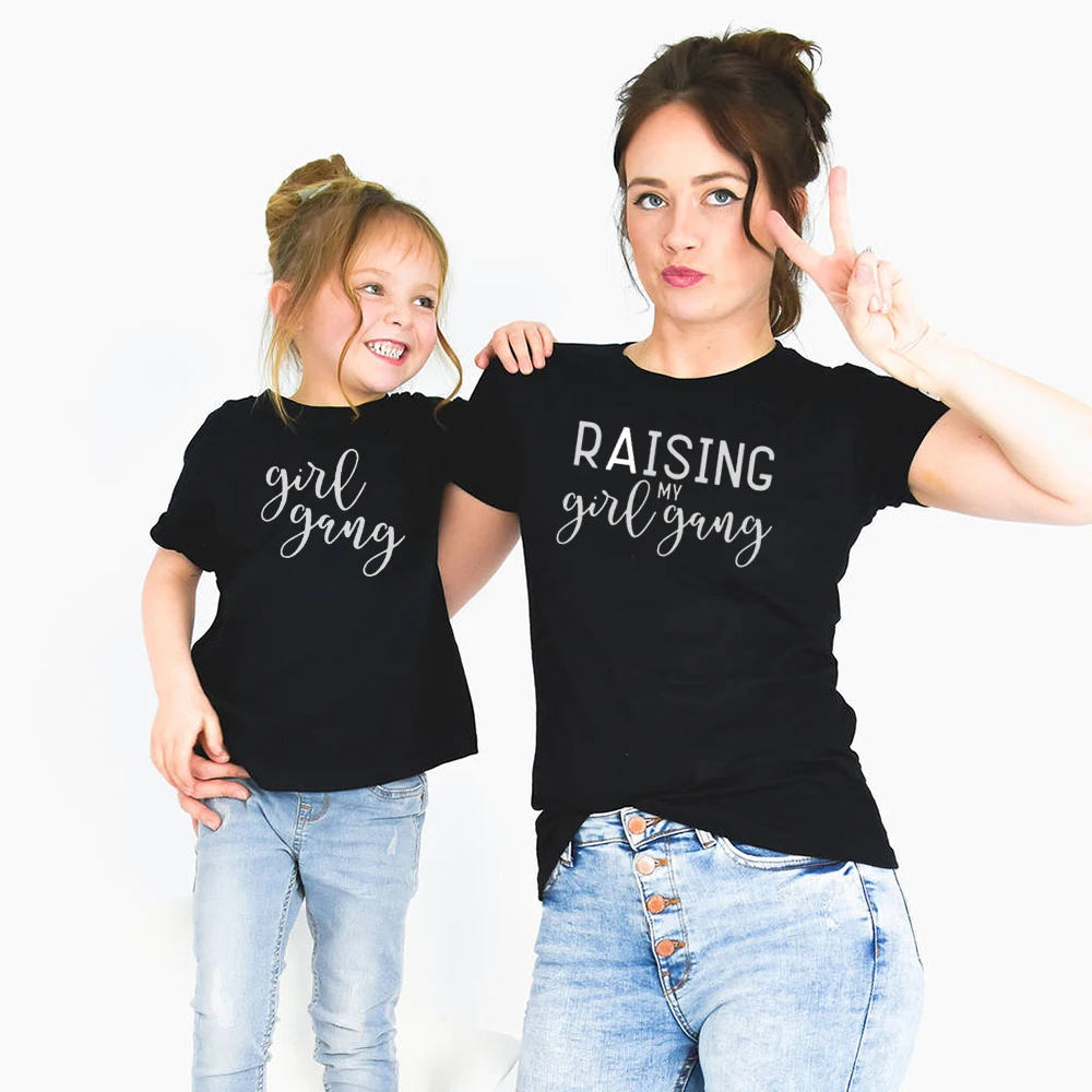 1 предмет рубашка для девочек с надписью My Girl Gang одинаковые рубашки Mommy and Me