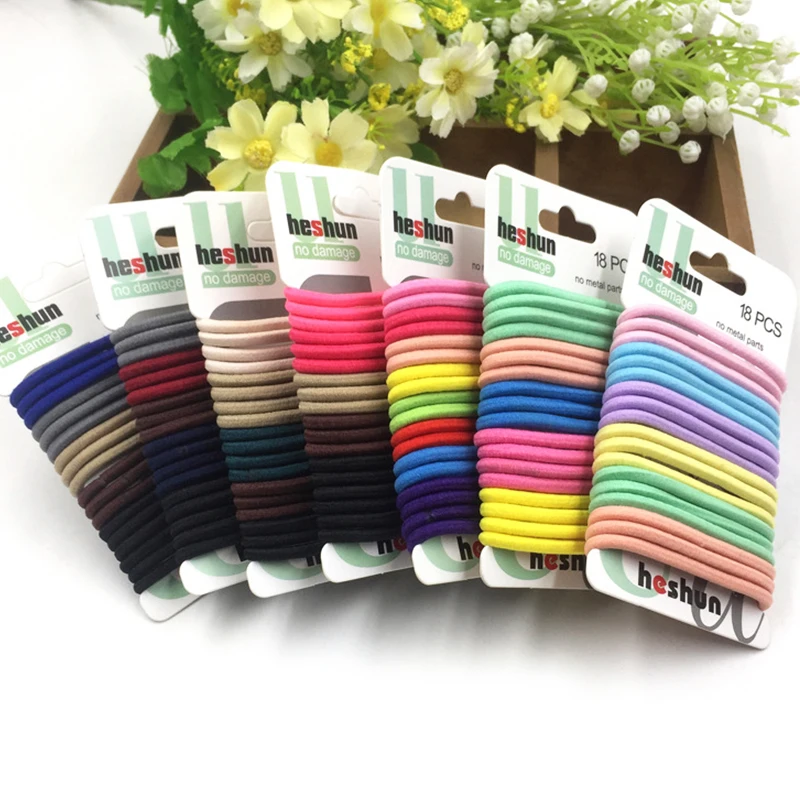 

18PCS/Set Candy Color Hair Tie Set Trendy Elastic Hair Band Fashion Hair Rope Hairband Women Hair Accessories