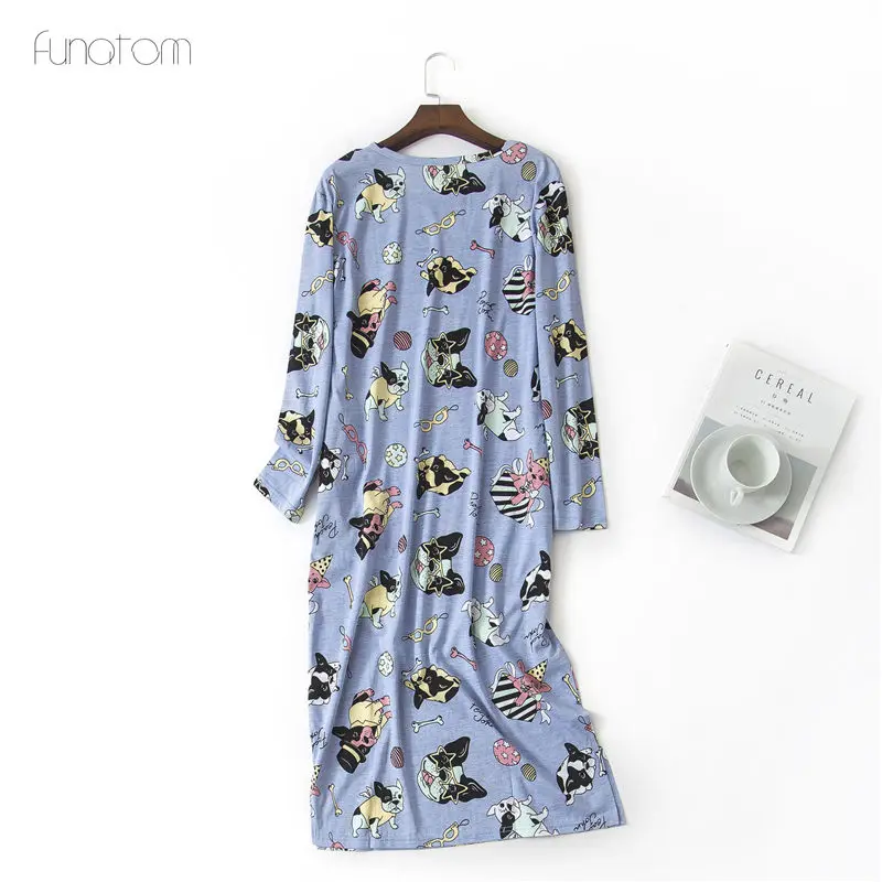 Мультфильм печатных пижама с длинными рукавами Для женщин pijama трусы