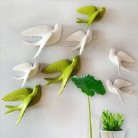 wall stickers swallow home decor living room bedroom 3d wall stickers decorations ornaments resin bird figurine statue on wall